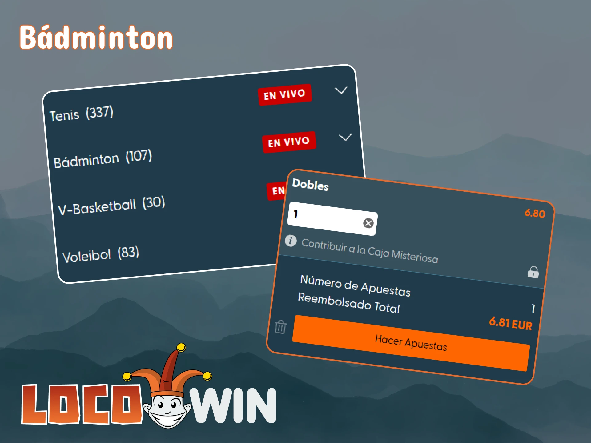 Apuesta al bádminton en la casa de apuestas LocoWin.