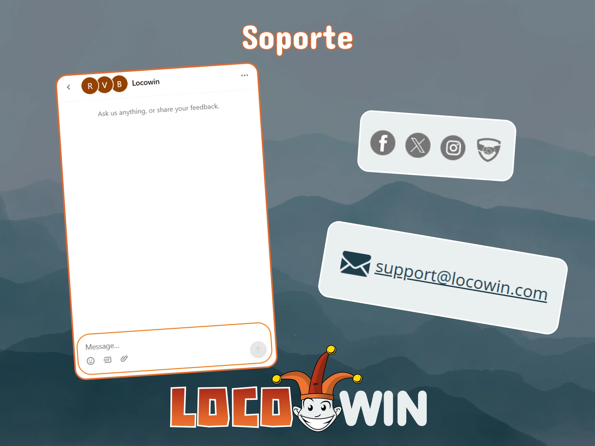El equipo de asistencia de LocoWin está disponible 24/7.