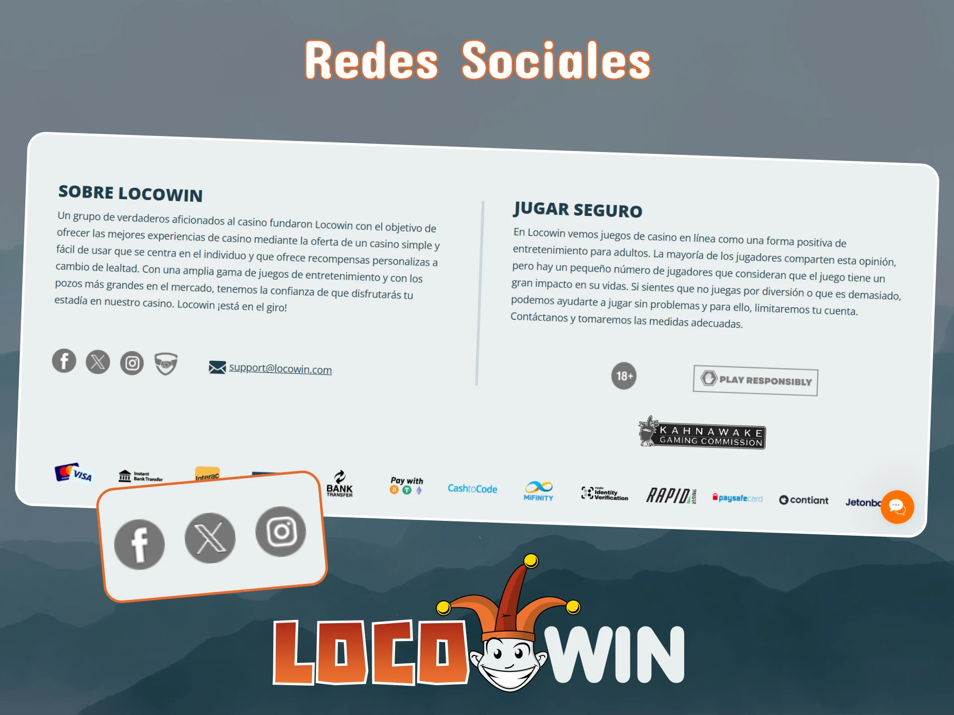 Encuentra LocoWin en las redes sociales.