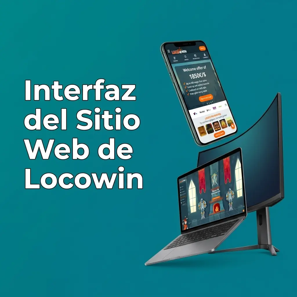 Interfaz del sitio web de Locowin con barra de navegación superior y accesos a casino, apuestas y promociones
